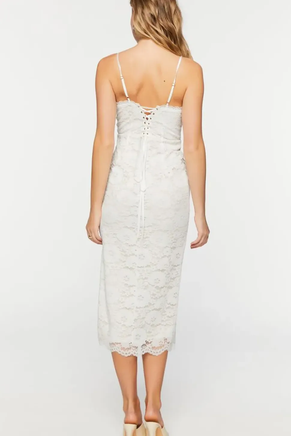 Lace Bustier Midi Dress