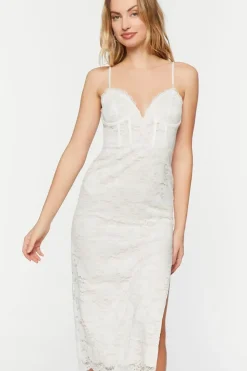 Lace Bustier Midi Dress