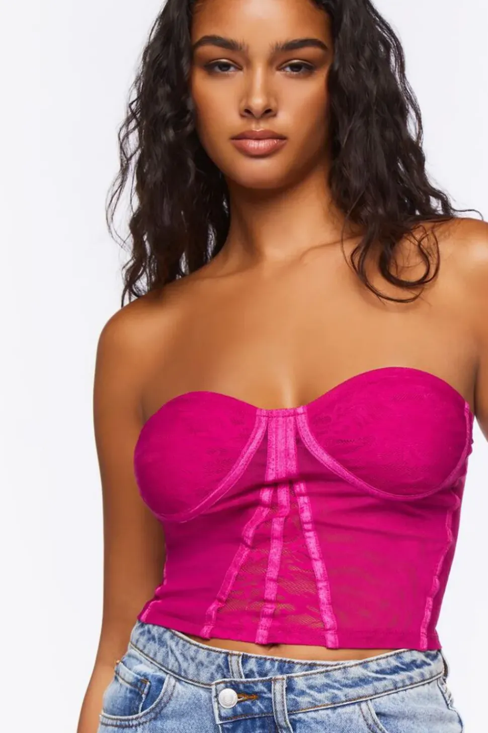 Lace Bustier Tube Top