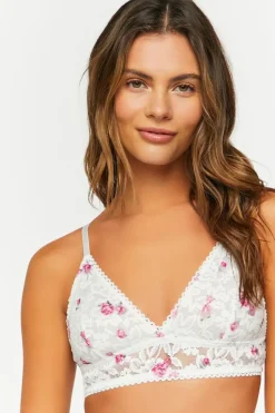 Lace Rose Print Bralette