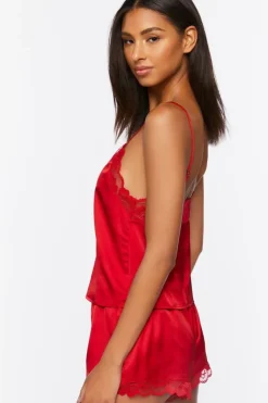 Lace-Trim Cami & Shorts Pajama Set