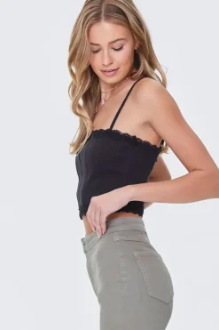 Lace-Trim Cropped Cami