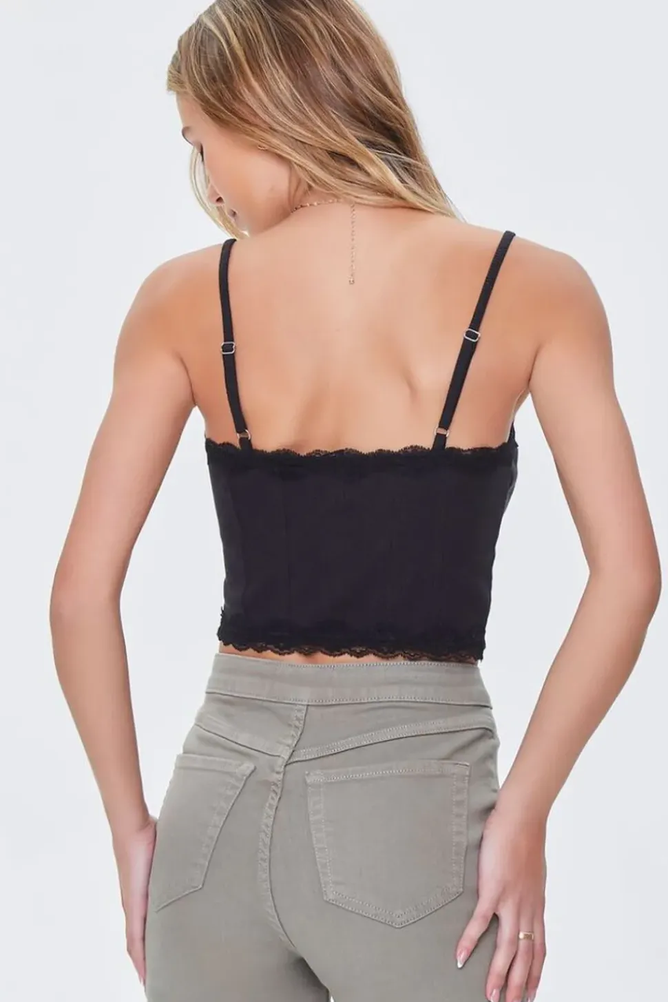 Lace-Trim Cropped Cami