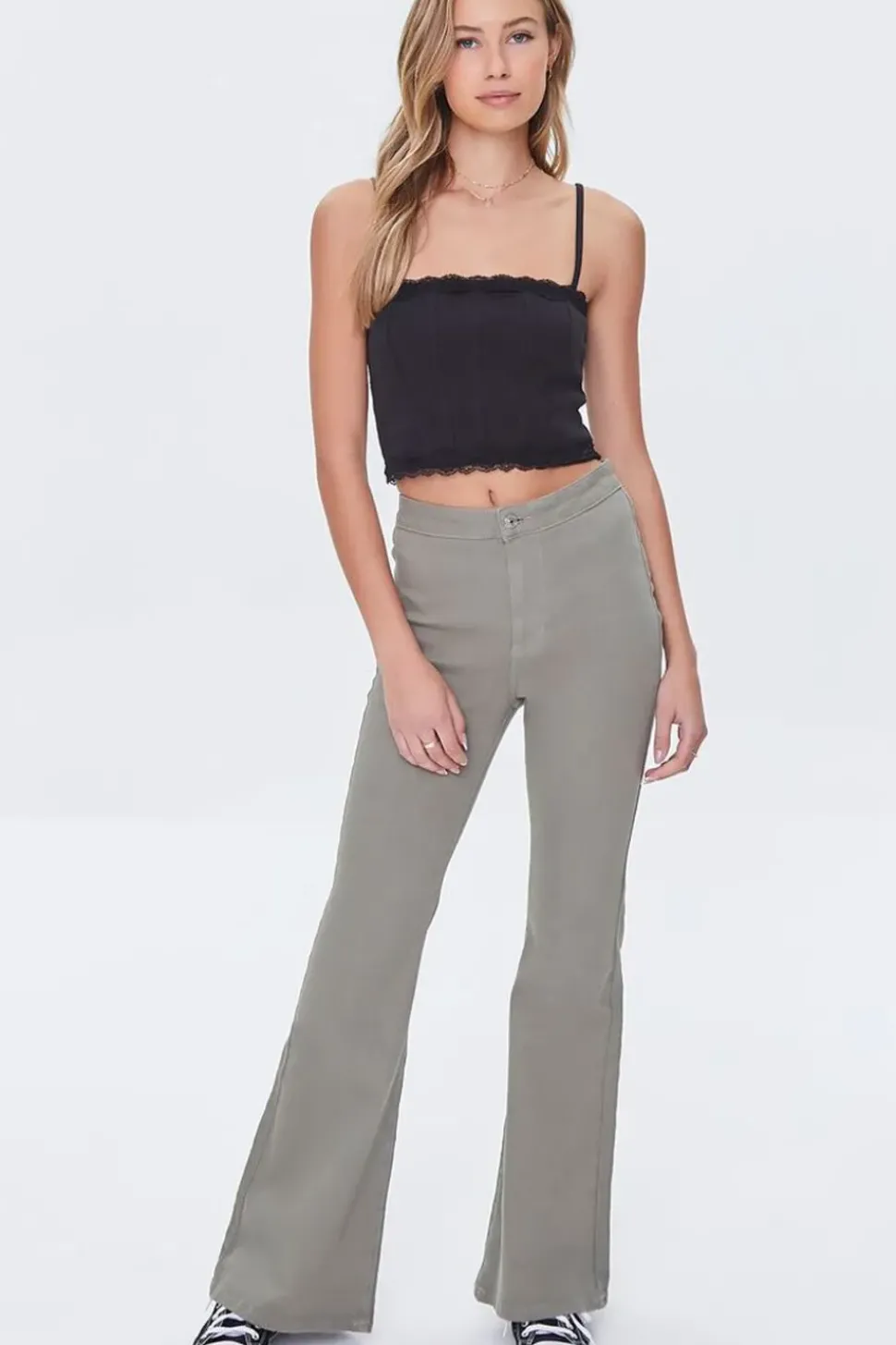 Lace-Trim Cropped Cami