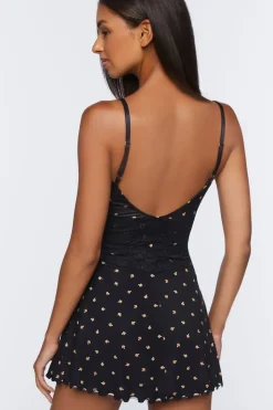 Lace-Trim Mushroom Pajama Slip