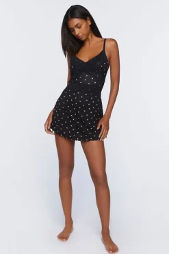 Lace-Trim Mushroom Pajama Slip