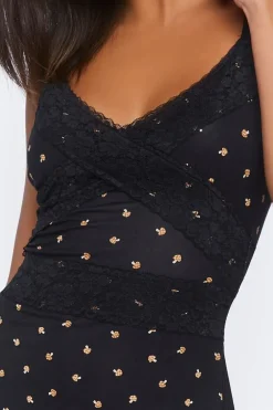 Lace-Trim Mushroom Pajama Slip