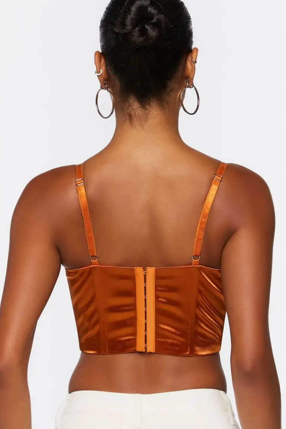 Lace-Trim Satin Cropped Cami