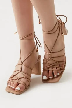 Lace-Up Block Heels