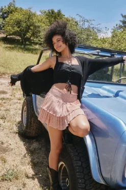 Lace-Up Bustier Crop Top