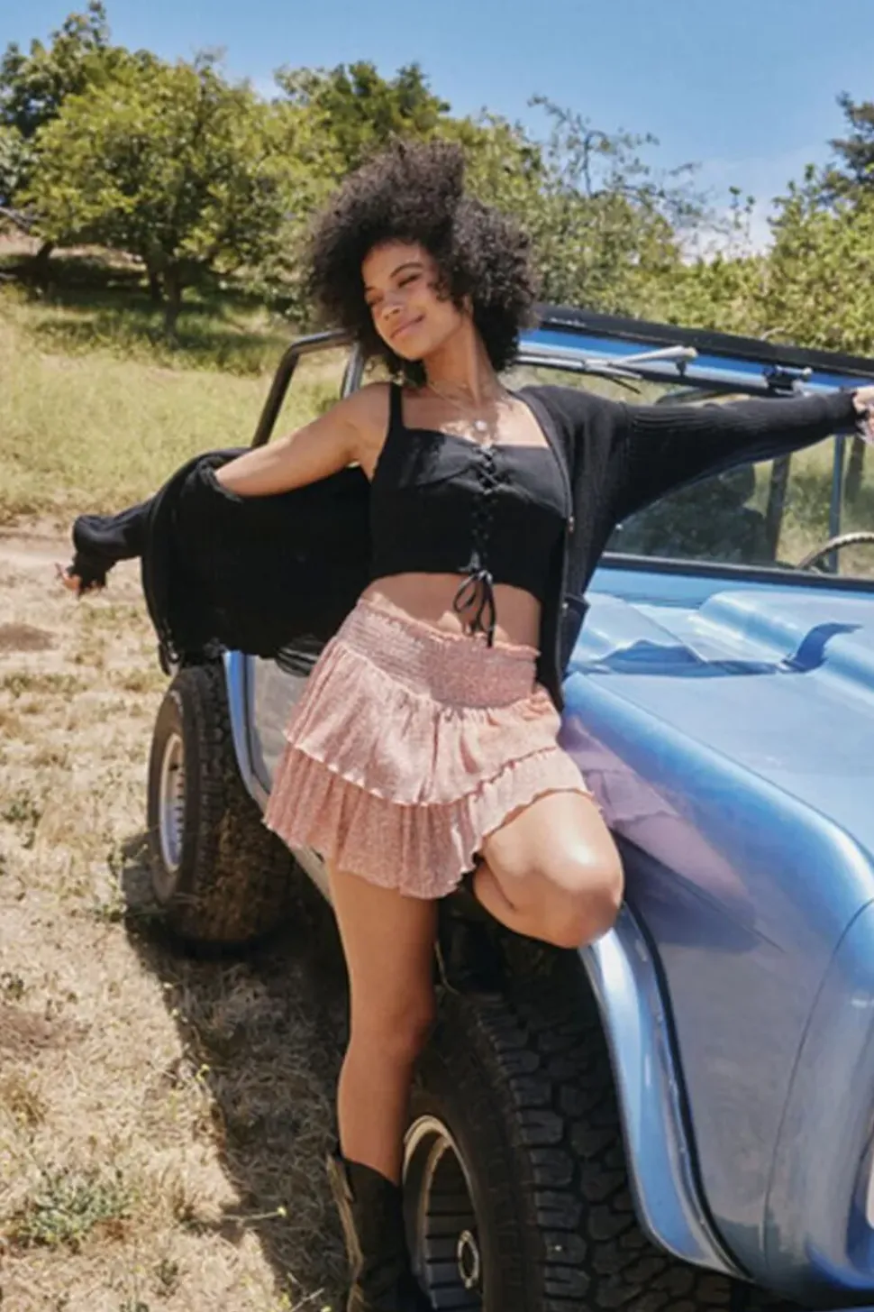 Lace-Up Bustier Crop Top