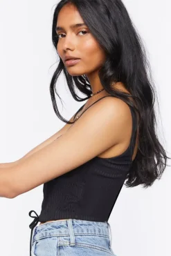 Lace-Up Bustier Crop Top