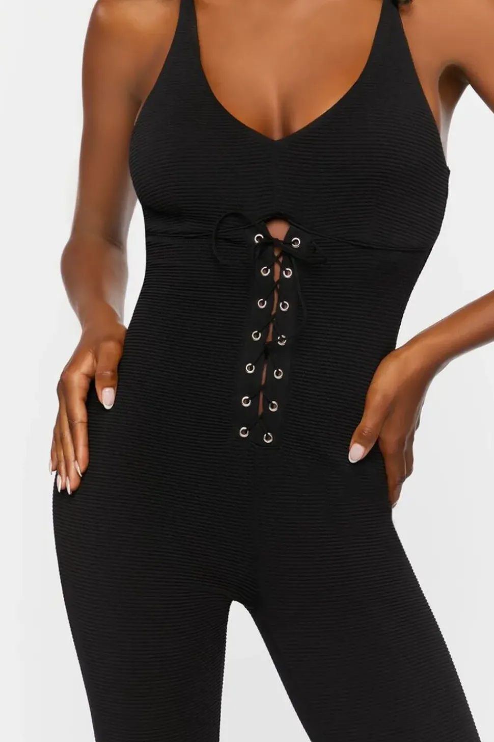 Lace-Up Cami Jumpsuit