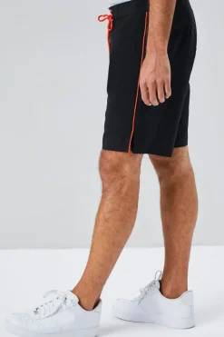 Lace-Up Contrast-Trim Swim Trunks