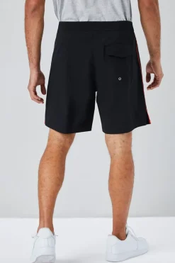 Lace-Up Contrast-Trim Swim Trunks