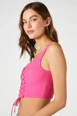 Lace-Up Crop Top