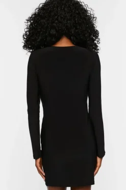 Lace-Up Cutout Mini Dress