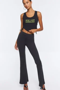 Lace-Up Graphic Tank Top