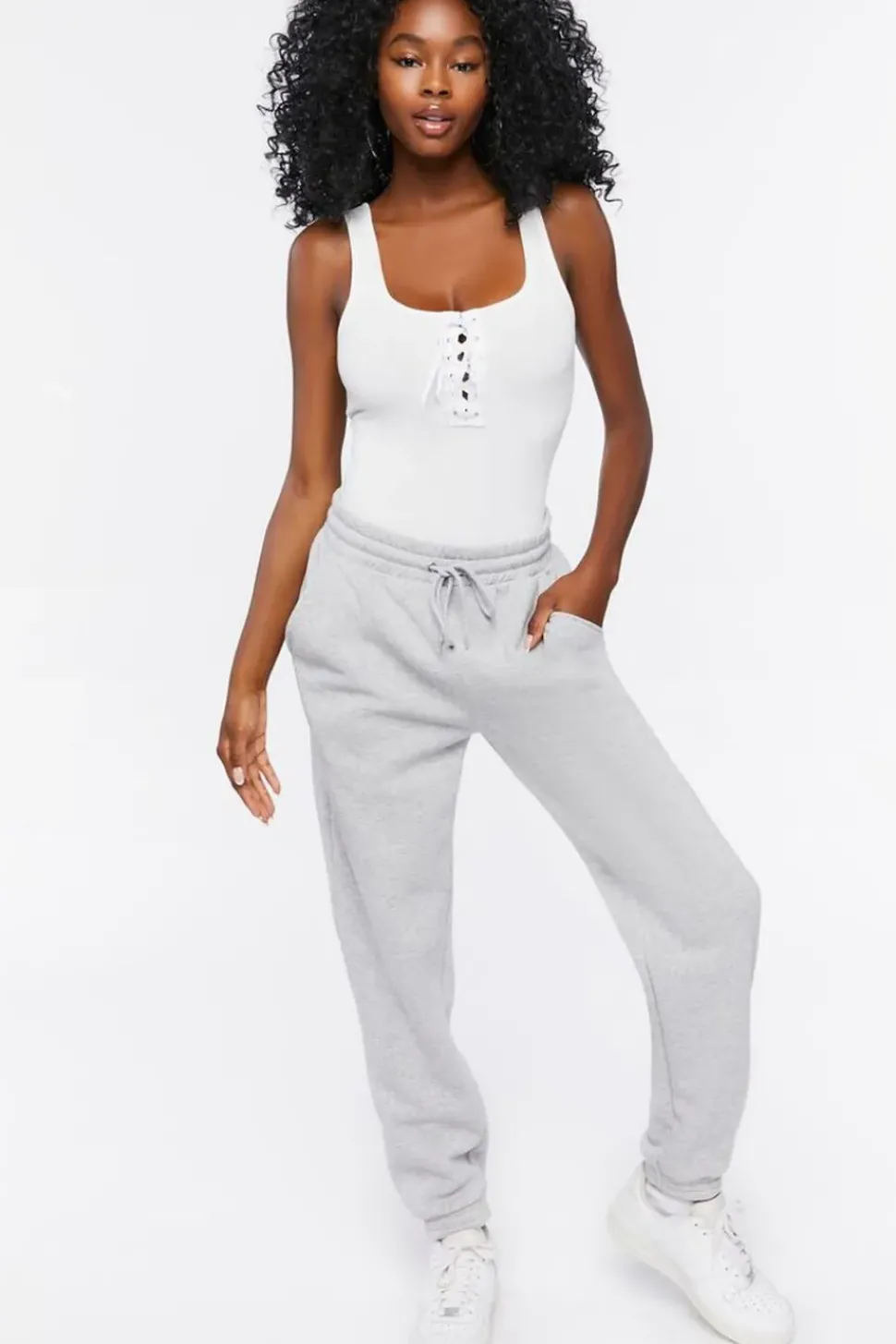 Lace-Up Tank Bodysuit