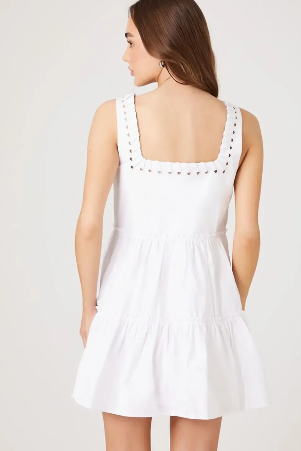 Lace-Up Tiered Babydoll Dress