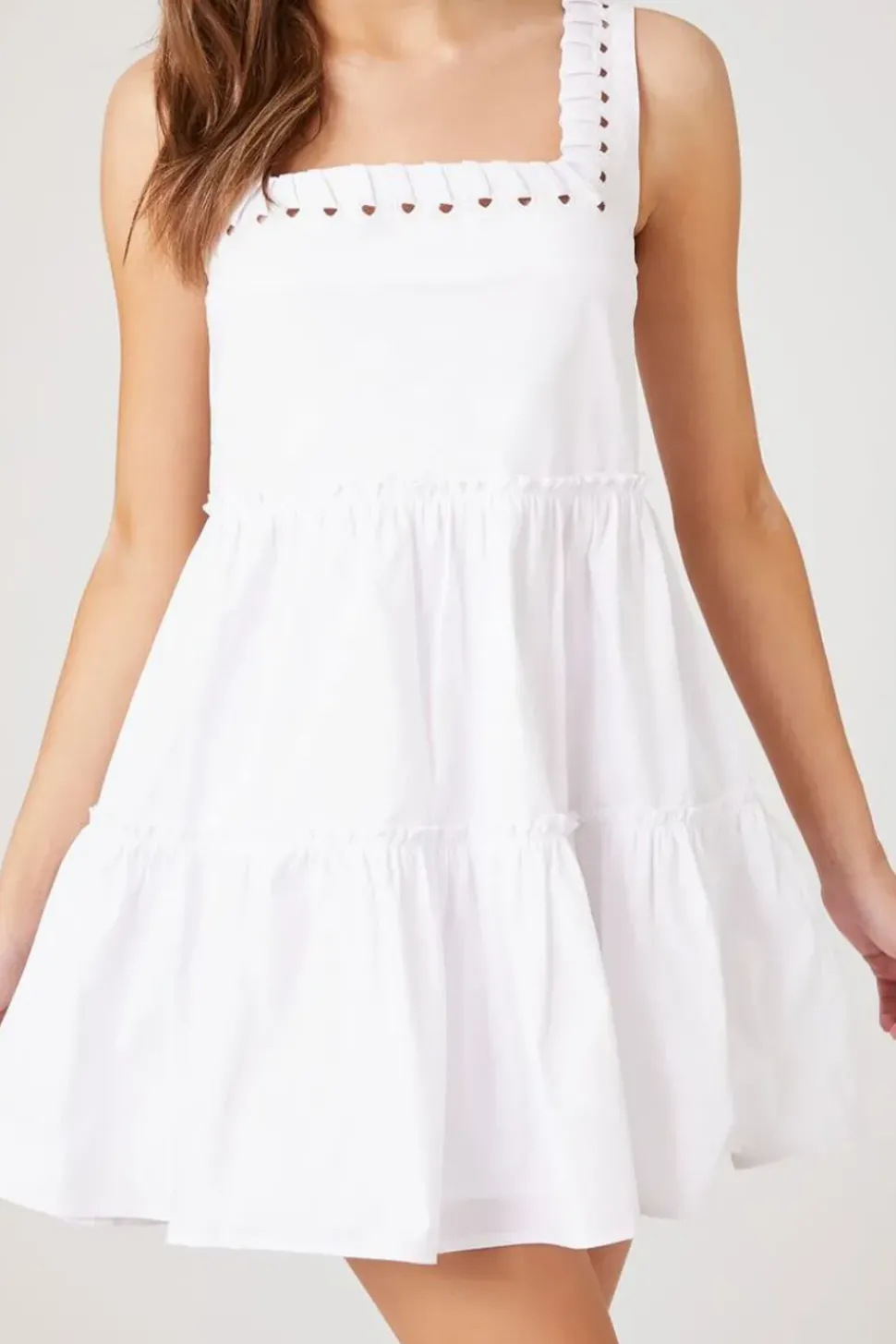 Lace-Up Tiered Babydoll Dress