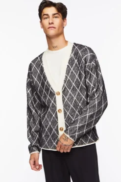 Lattice Cardigan Sweater