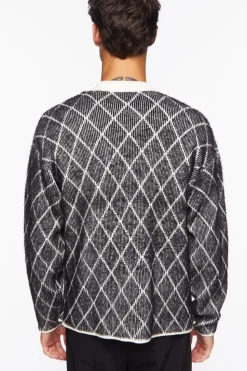 Lattice Cardigan Sweater