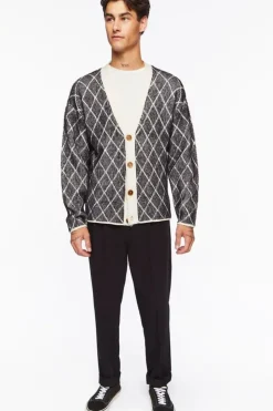 Lattice Cardigan Sweater