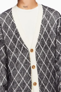 Lattice Cardigan Sweater