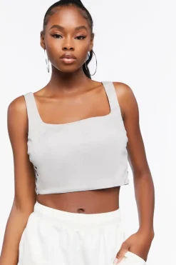 Lattice Cutout Cropped Tank Top