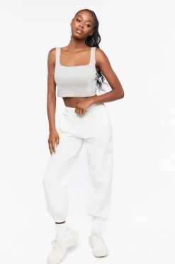 Lattice Cutout Cropped Tank Top