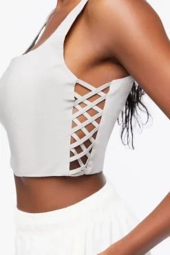 Lattice Cutout Cropped Tank Top