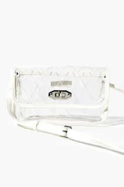 Lattice-Seam Crossbody Bag