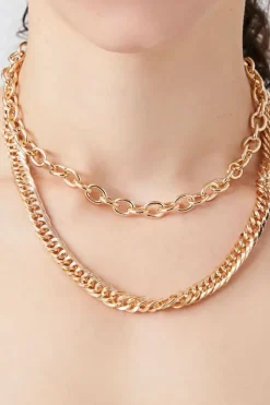 Layered Chunky Curb Chain Necklace