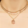 Layered Faux Crystal Necklace