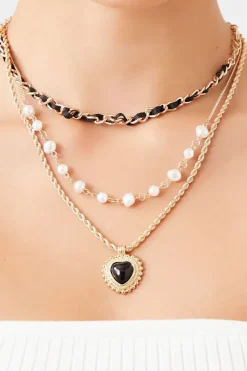 Layered Heart Pendant Necklace