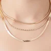 Layered Herringbone Chain Necklace