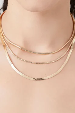 Layered Herringbone Chain Necklace