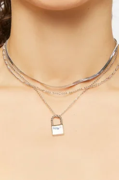 Layered Lock Necklace