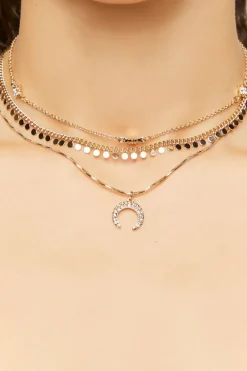 Layered Moon & Star Necklace