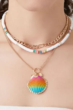 Layered Seashell Pendant Necklace