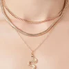 Layered Snake Pendant Necklace