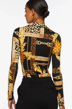 Leopard & Chain Print Bodysuit