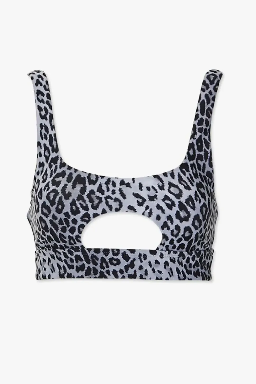 Leopard Cutout Bikini Top
