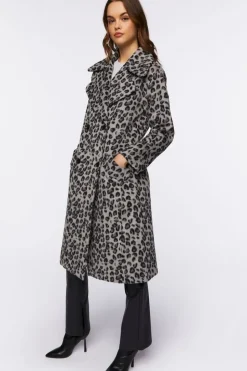 Leopard Print Duster Coat