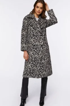 Leopard Print Duster Coat