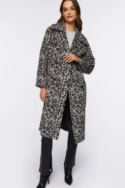 Leopard Print Duster Coat