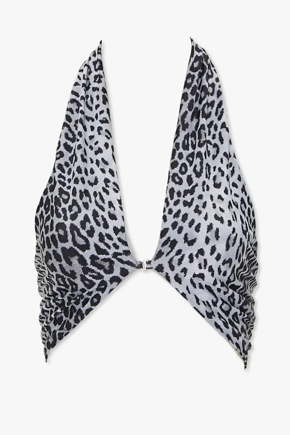 Leopard Print Halter Bikini Top
