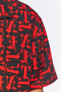 Lettered Print Shirt