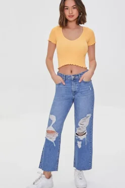 Lettuce-Edge Cropped Tee